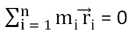 Equation satisfying center of gravity