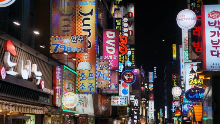 light boards in seoul causing distraction and light pollution